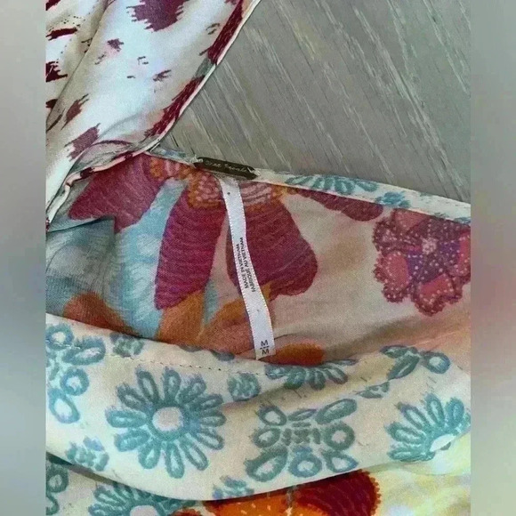 Free People Tied To You Tank Top In Tropical Combo Sz: Medium M - Picture 7 of 9